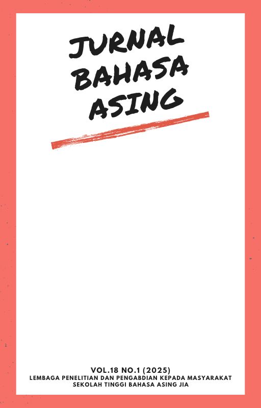 					View Vol. 18 No. 1 (2025): Jurnal Bahasa Asing
				